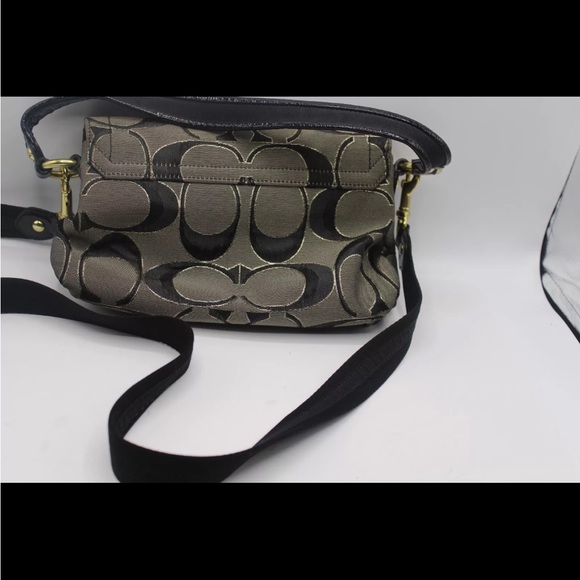Coach Signature Shoulder Bag - Black and Brown - Picture 3 of 4